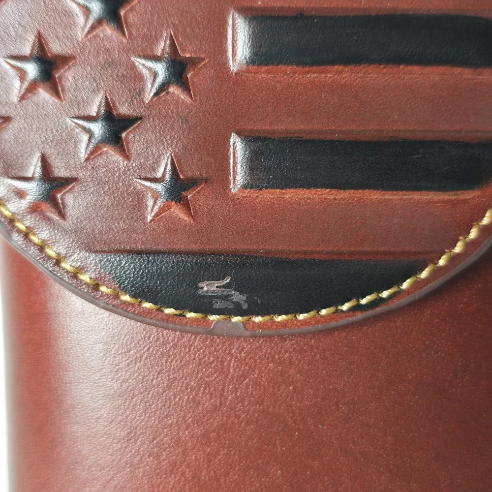 Montana West Cell Phone Holder Holster genuine Leather Belt Loop American Pride
